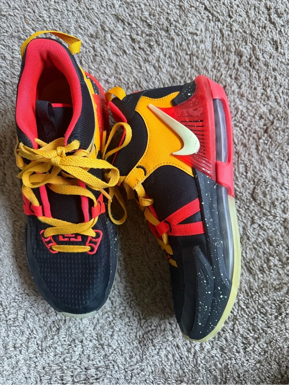 Nike Kids Black, Red & Yellow Athletic Sneakers